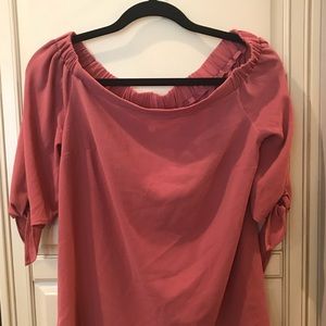Off the Shoulder Top with Tie Sleeves